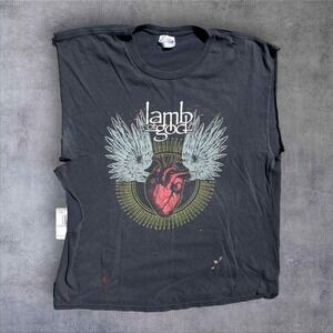 Y2k lambo of god sleeveless‎ shirt Black XL